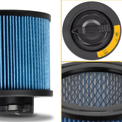 DEWALT Vacuum Filter Replacement DXVC4002, Fit for Most 4-5 Gallon Wet Dry Vacuum Cleaner, High Efficiency Cartridge Filter Compatible with DXV04T DXV05P DXV05S DXV08S DXV06G DW4GAL DXV15T