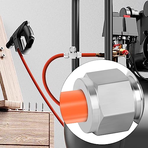 TAISHER 2PCS 304 Stainless Steel Compression Tube Pipe Fitting Connector, 1/2" Tube OD Tee Adapter - size: 1/2" OD Tee