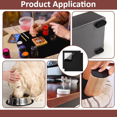 BENECREAT 2 Pcs 12x12 Inch Self-Adhesive Silicone Pad, 3mm Thick Black Silicone Sheet, Silicone Gasket Material for DIY Projects Sealing Cushioning Crafts and Home Use - color: Black, size: 1.18x1.18x0.12inch
