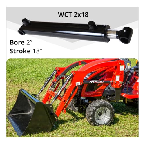 Magister Hydraulic Cylinder 2" Bore x 18" Stroke, Welded Hydraulic Ram with Cross Tube Ends, Double Acting Hydraulic Piston 3500 PSI (WCT 2x18) - color: 2" Bore, size: 18" Stroke