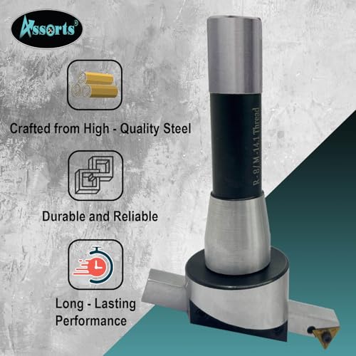 2" Fly Cutter with R8 Shank & Carbide Insert - size: R8 Shank (7/16" Drawbar)