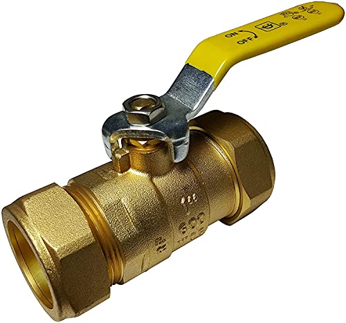 1 Pack XFITTING 1" Compression Ball Valve, Standard Port, Brass - size: 1 Inch