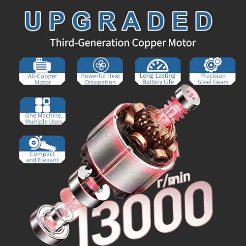 Cordless Brush Angle Grinder Kit, 7000RPM Mini Electric Angle Grinding Tool with 2pcs 16.8V 2000mAh Batteries and 20-Cutting Discs, Power Angle Grinder for Wood Metal Stone Concrete