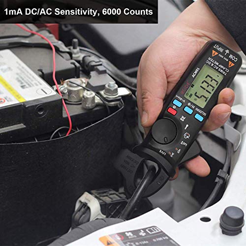 BSIDE ACM91 Digital Clamp Meter 1mA AC/DC Current True RMS Auto-Ranging 6000 Counts Meter Hz Temperature Capacitance Live Check V-Alert Low Impedance Voltage Tester