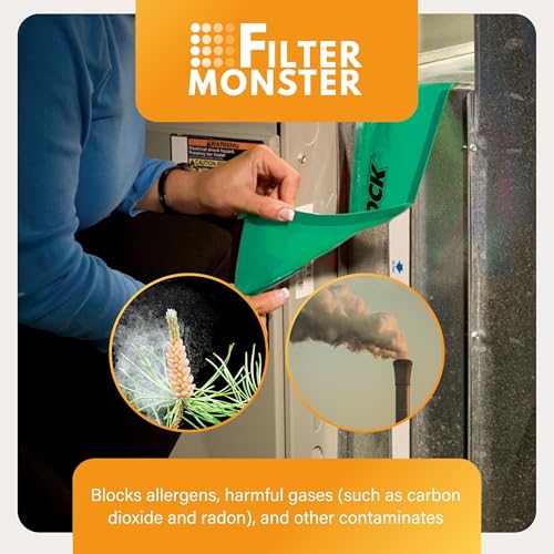 FilterLock Furnace Filter Slot Seal – Magnetic Seal Cover for Any 1” Furnace Filter, Up To 25” Long, Reduce HVAC Air Leaks, Green