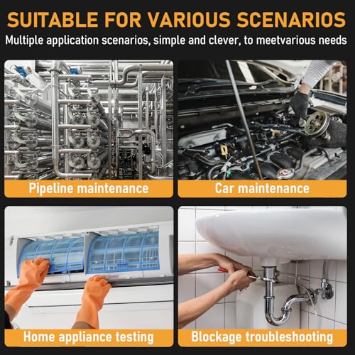 3.9mm Two-Way Articulating Borescope, Endoscope Camera with Light