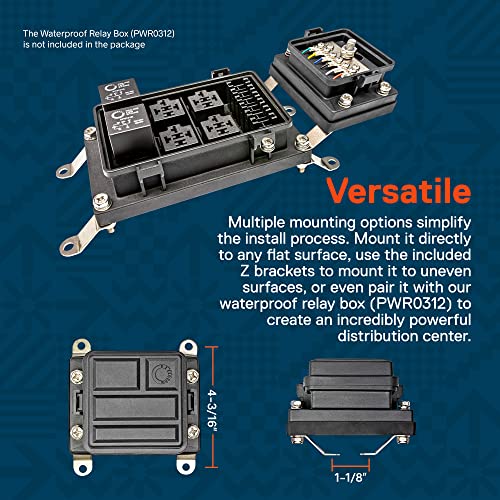 TRUE MODS 12V-48V Power Distribution Block Battery Terminal Ground Bus Bar