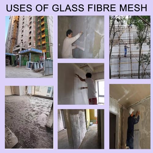 Heavy-Duty Fiberglass Mesh Roll Plastering Mesh Stucco Fibreglass Reinforcing Mesh for Wall Plastering Rendering Tiling Gypsum Seam Repair Large Size 160g/m²(Size:1 * 30m(3.2ft x 98ft)) - size: 1*30m(3.2ft x 98ft)