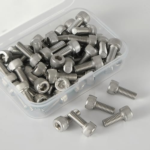 M6x1.0 x 14mm Socket Head Cap Screws Metric, 304 Stainless Steel (A2-70), Allen Socket Drive, Bright Finish, Full Thread, Rust & Corrosion Resistant, for Automotive, Machinery & DIY, 30 PCS - size: M6x14mm (30 PCS)