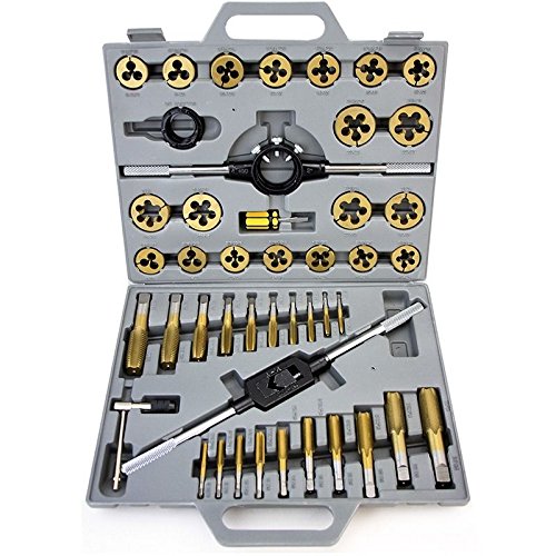 45 Pc Tap & Die Set Metric Mm Titanium Tungsten Steel Jumbo Thread Renew Tool
