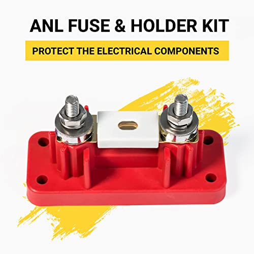 Spartan Power Large ANL Fuse Holder Red - color: RED, size: Large Red Holder