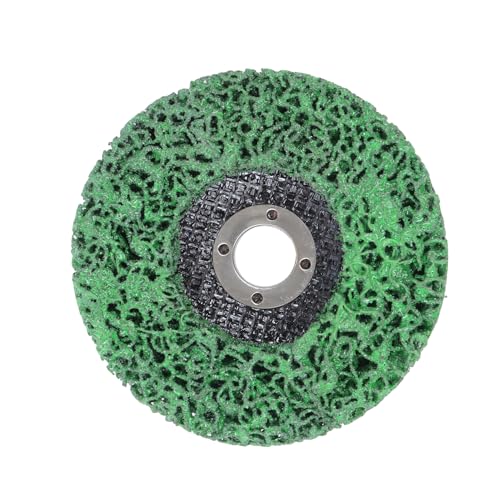 findmall 10Pcs 4-Inch Strip Disc Green 4'' x 5/8'' Surface Conditioning Disc Set Paint and Rust Polish Wheel for Angle Grinders