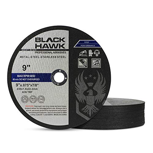 BHA 9" x.075 x7/8" Cut-Off Wheels for Metal & Stainless - 25 Pack - size: 9” x .075” x 7/8”