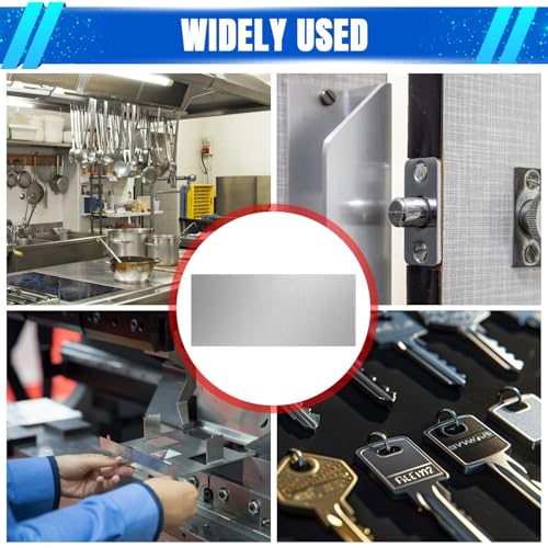 0.8mm Stainless Steel Sheet 2x8 Inch, 430 Magnetic Stainless Steel Plate, 20 Gauge Metal Sheet for Wall, DIY, Crafts, Jewelry, Electrical Repair (2 Pack) - size: 2" x 8"-20 Gauge(0.8mm)