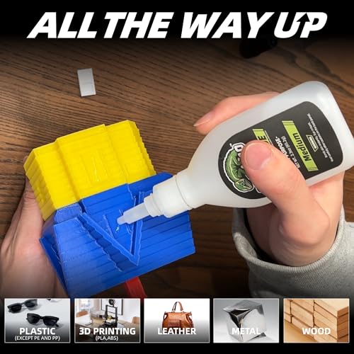 Medium Super CA Glue Kit 9.2 oz for Ceramic Metal Plastic Wood 3D Printing - size: 8 oz., style: MEDIUM VISCOSITY