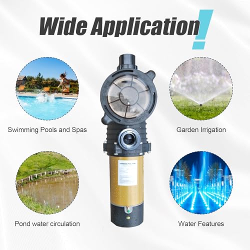 Pool Pump 2.0HP 115V Two Speed Above Ground Pool Centrifugal Pumps - color: Jongquil Yellow