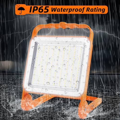 No Burn Risk 50W LED Work Light 2-Pack,8,000LM 5000K Daylight - color: Orange