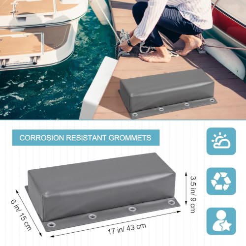 Boat Dock Bumpers Heavy-Duty Marine - color: Gray, size: 17 x 6 x 3.5"