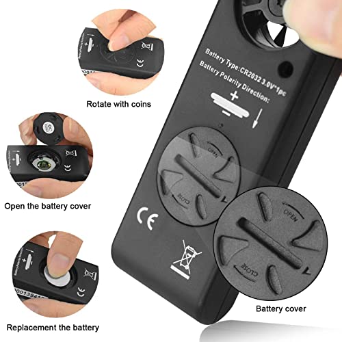 Digital Anemometer 65 mph, AIOMEST Mini Wind Speed Meter Gauge AI-816B