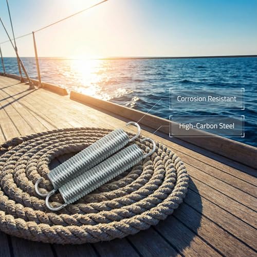 4 Pack 5-1/2 Inch 9625 Mechanical Extension Springs with Hook Ends