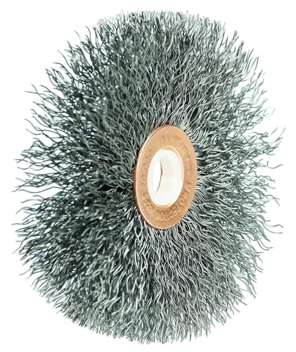 Weiler 15563 3" Crimped Wire Wheel, .0118" Steel Fill, 1/2"-3/8" Arbor Hole, Made in the USA (Pack of 10) - size: .0118 Wire Size x 1/2"-3/8" Arbor, style: Pack of 10
