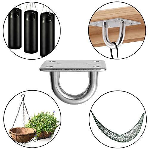 Heavy Duty Pad Eye Hook, Stainless Steel U‑Shaped Pad Eye Plate, M5 - size: M 5