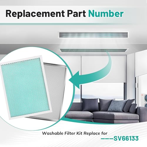 2Pcs 10-3/4" x 8-3/4" Washable Filter Kit Replace for SV66133 MERV-8