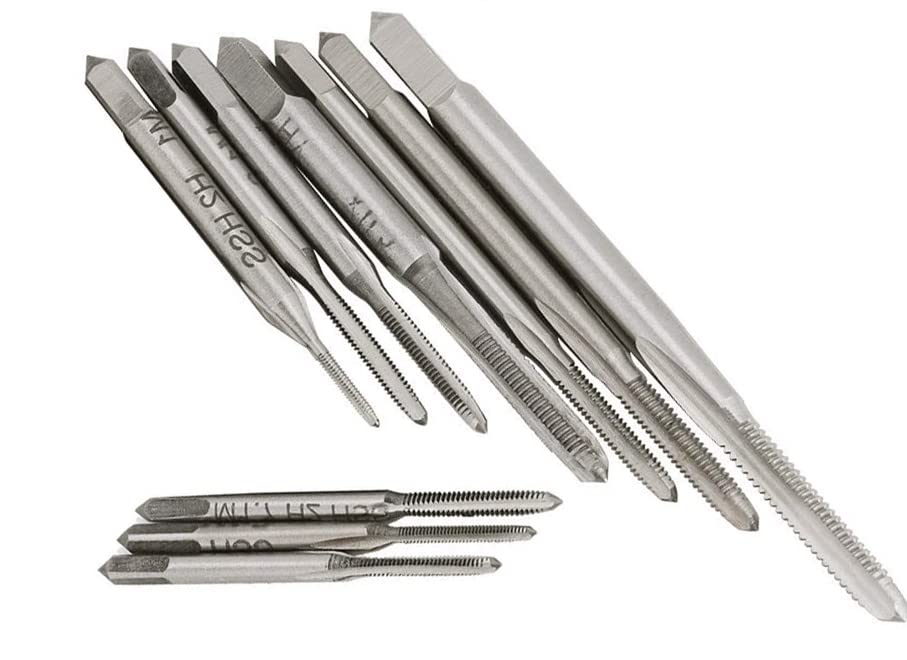 10pcs Micro Taps Bit Small Hand Screw Thread Taps M1-M3.5 with Tap Wrench