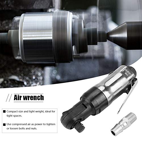 Mini Air Powered Ratchet Wrench, Drive Straight Shank Pneumatic Air Ratchet Wrench Professional Tool(1/4")