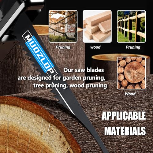 5Pack 9inch 6TPI Woodcutting Reciprocating Saw Blades Set - size: 6TPI/9 inch