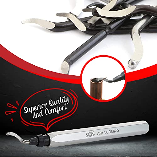AFA Tooling Deburring Tool, 21 M2/M35 Blades, CNC Anodized Aluminum Handle - style: 21 Mixed Blades Kit