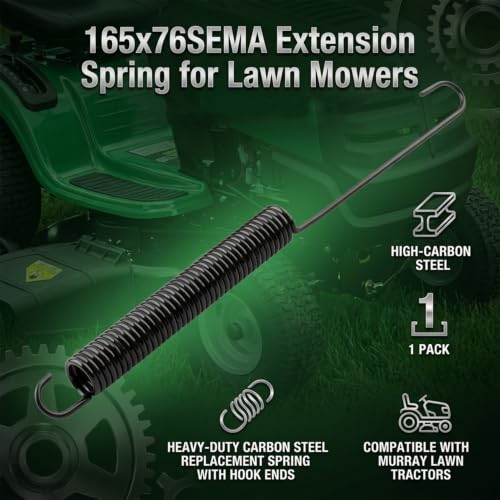 165x76SEMA Extension Spring for Lawn Mowers, for Murray Lawn Tractors