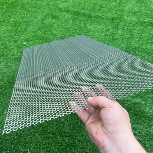 30"x15" Perforated Metal Sheets 19 Gauge Expanded Metal Mesh Opening Hexagonal Hole 1/4" (About 6mm) Perforated Stainless Steel 304 Mesh Screen Panel Decorative Panel Decorati Plate - size: 30"x15", style: Hexagonal Hole 6mm