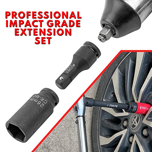 BILITOOLS 3Pcs 3/4" Drive Impact Extension Bar Set, 4" 6" 10", Cr-Mo Steel - style: Impact Extension Set