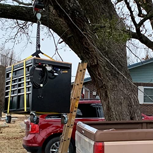 TOPZEA 4 Pack Lifting Sling Straps, 6 Ft x 2 Inch Heavy Duty Lift Rigging Strap Tree Saver Recovery Securing Straps, Nylon Flat Towing Web Sling Winch Strap for Trailer, Hoist, Truck, RV