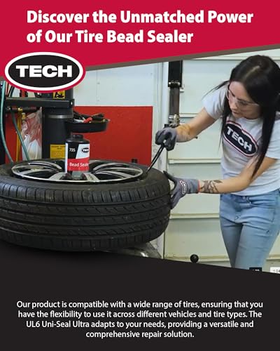 TECH Tire Bead Sealer - Rim-Leak Tubeless Tire Repair Solution 1 Quart