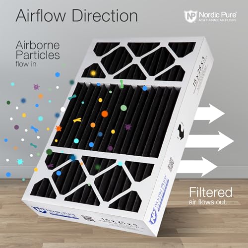 Nordic Pure 16x25x5 Honeywell/Lennox Replacement MERV 8 Air Filter 2 Pack - style: MERV 8 Pure Carbon