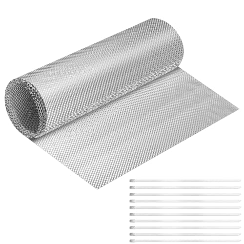 Exhaust Heat Shield Automotive, Muffler wrap,Embossed Aluminum Heat Shield Kit for Muffler Exhaust Wrap, Heat Barrier,Car Exhaust Sheet(20.0''x11.8'') - size: 20'' x 11.8''