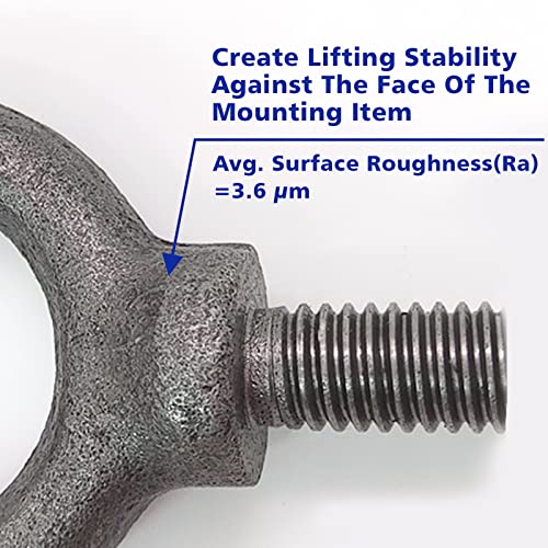 Lifting Shoulder Eye Bolt 3/8"-18 2 Pcs, Industrial Grade Heavy Duty Forged Steel for Truck Tractor Bucket Use As Towing&Pulling Point - size: 3/8“-18