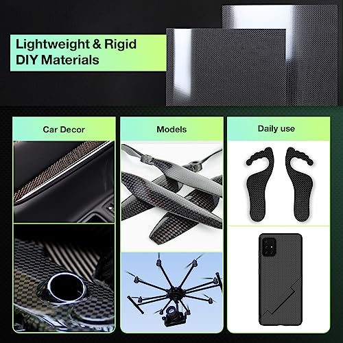 500x600x5MM 100% 3K Carbon Fiber Sheet 1-6MM Carbon Fiber Board Laminate Plate Plain Weave Panel Sheet Glossy Finish - size: 500 X 600 X 5MM