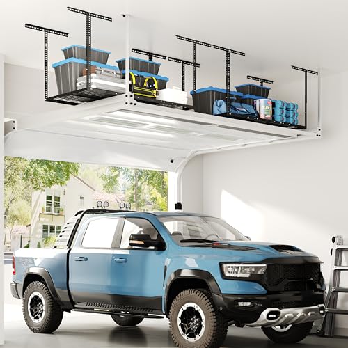 FLEXIMOUNTS 3x6 Overhead Garage Ceiling Storage Rack, 2 Pack, Black - color: Black, size: 3x6 ft