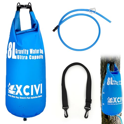 xcivi 8L Gravity Water Bag for Membrane Solutions Straw Water Filter S1