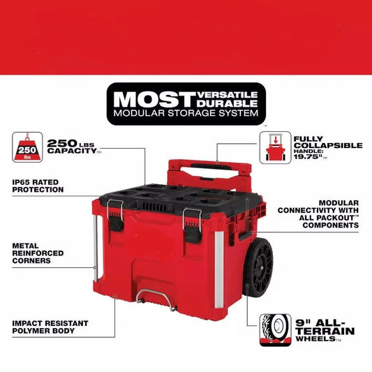 48-22-8427 PACKOUT Rolling Tool Box w/ 250 lbs Weight Capacity for Milwaukee