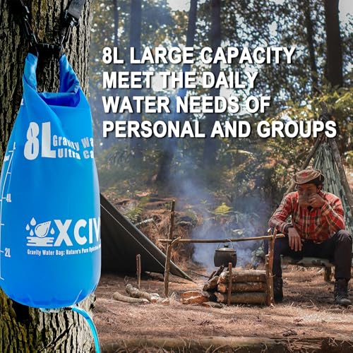xcivi 8L Gravity Water Bag for Membrane Solutions Straw Water Filter S1
