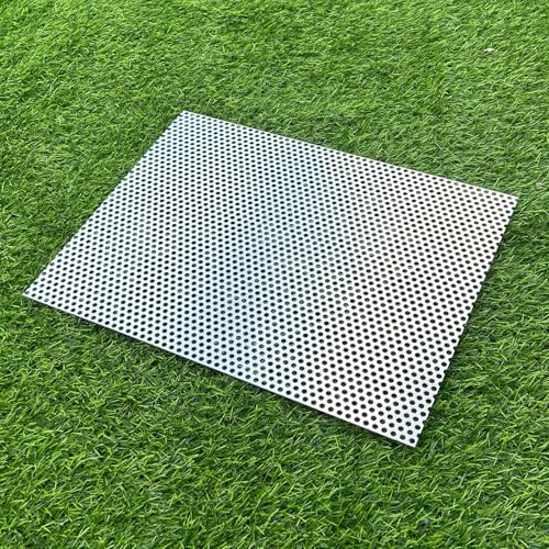 Aluminum Perforated Metal Sheets 16"x12" 16 Gauge Expanded Metal Mesh Aluminum Opening 1/5" 0.2 inch (About 5 mm) Perforated Steel Sheet Aluminum Mesh Screen Decorative Metal Mesh - size: 16" X 12"