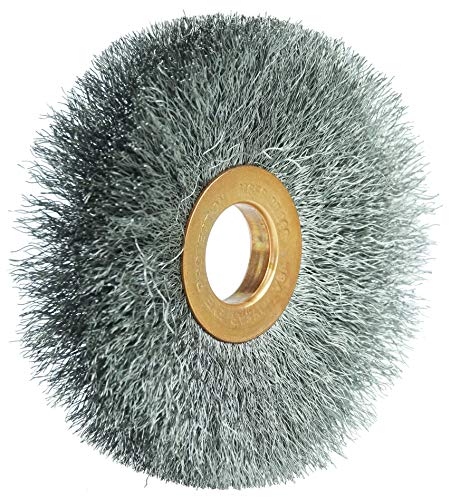 Weiler 15533 3" Crimped Wire Wheel, .006" Steel Fill, 1/2" Arbor Hole, Made in the USA - size: .006 Wire Size x 1/2"-3/8" Arbor, style: Pack of 1