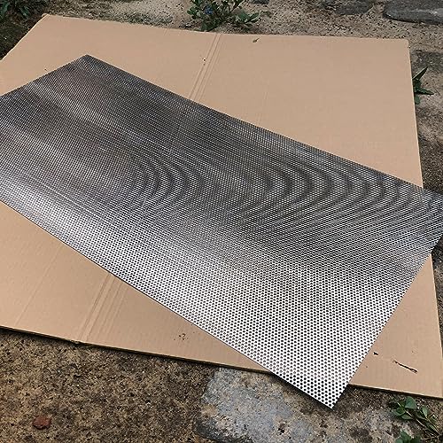 19 Gauge Perforated Metal Sheets 36"x18" Expanded Metal Mesh Opening 32% Hole 3mm 0.12"(About 1/8") Perforated Stainless Steel Sheet 304 Stainless Steel Mesh Screen Panel Decorati Plate - size: 36" X 18"