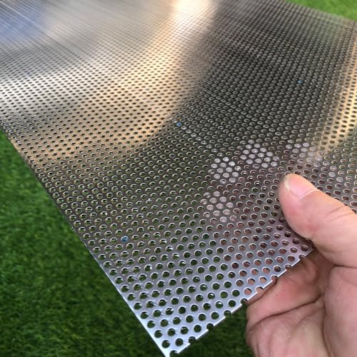 Aluminum Perforated Metal Sheets 16 Gauge 23.6 inch by 11.8 inch Expanded Metal Mesh Aluminum Opening 1/8" 0.12 inch (About 3 mm) Perforated Steel Sheet Mesh Screen Decorative - size: 23.6" X 11.8"