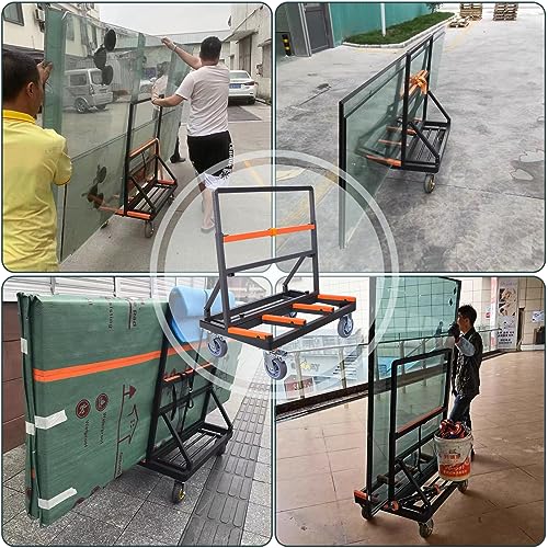 YANGTZE Folding Drywall Cart Heavy Duty,Panel Cart 2200lbs - style: Loading Deck No Extensible
