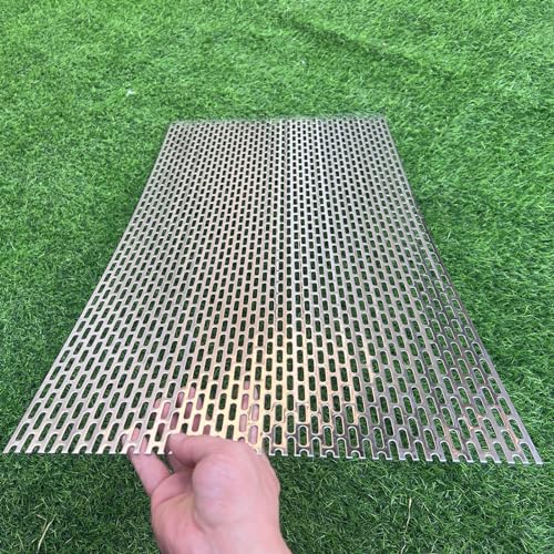 23.6"x11.8" Perforated Metal Sheets 19Gauge Expanded Metal Mesh Opening Oblong Holes 0.2x0.8inch (About 5x20mm)Perforated 304 Stainless Steel Mesh Screen Panel Decorative Panel Decorati Plate - size: 23.6"x11.8", style: Oblong Hole 5x20mm